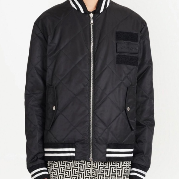 Balmain reversable quilted bomber jacket - Picture 1 of 14